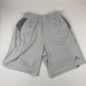 Adidas Athletic Shorts Mens Gray Elastic Waist